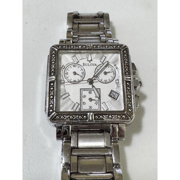 Bulova Women's Diamond C837420  Chronograph 31MM Watch VGC - Picture 3 of 7